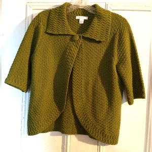 Dress Barn Green Sweater Cape - Size Small